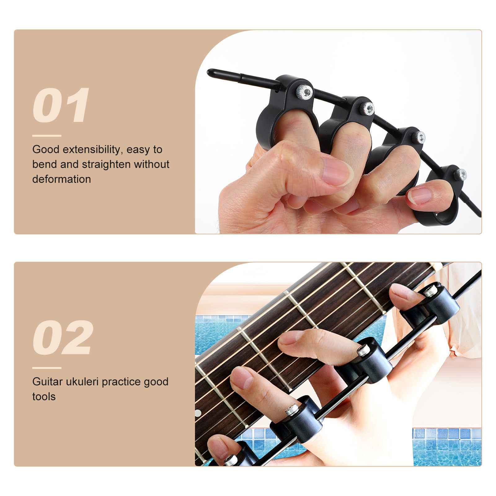 2Pcs Alat Pelatih Penguat Jari - Musical Instrument Banjo ulasan dan harga