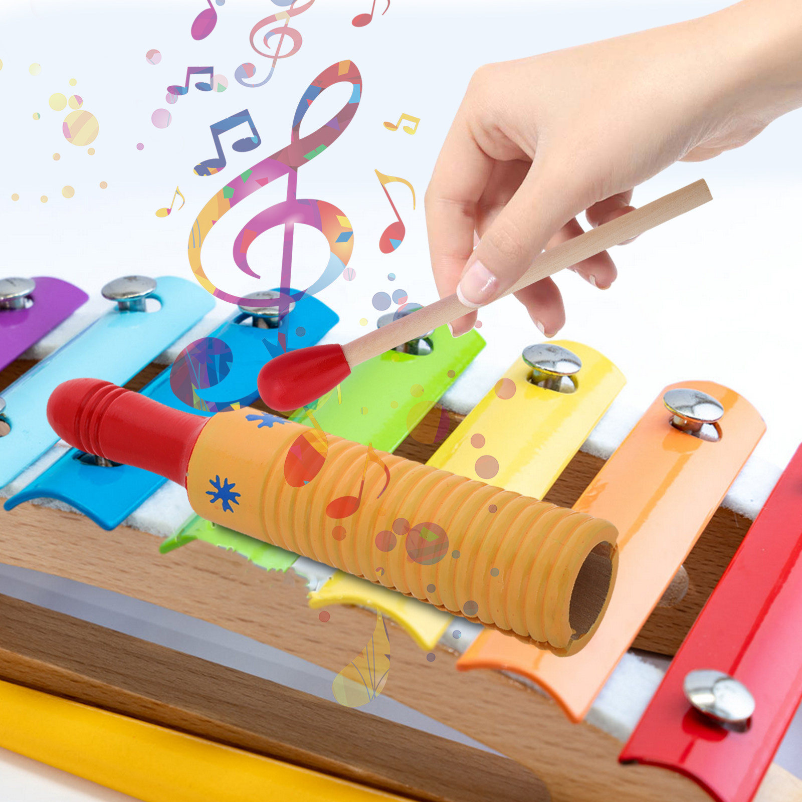 Instrumen Guiro Kayu Montessor - Musical Instrument For Babies ulasan dan harga